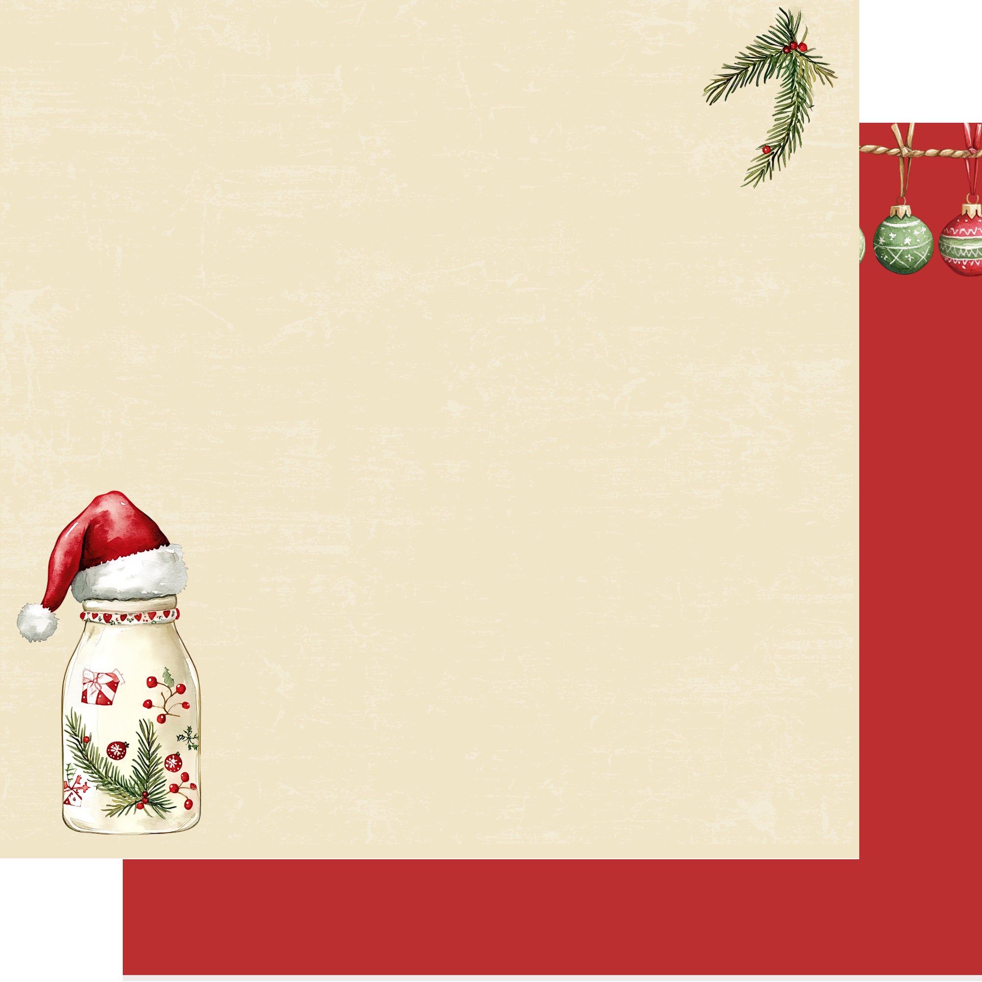Baby's First Christmas Collection Baby Egg Nog 12 x 12 Double-Sided Scrapbook Paper by SSC Designs