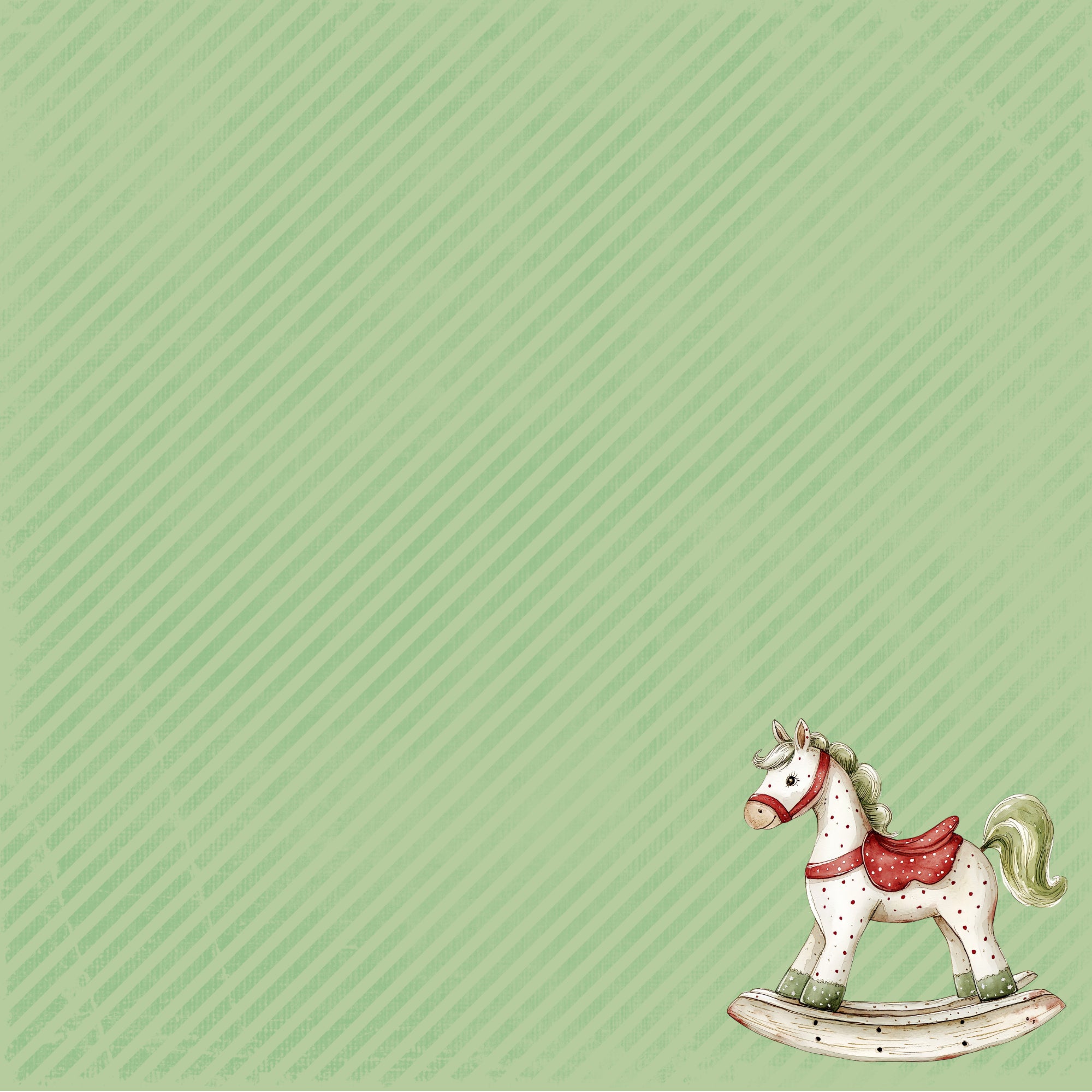 Baby's First Christmas Collection Tiny Little Clothes 12 x 12 Double-Sided Scrapbook Paper by SSC Designs
