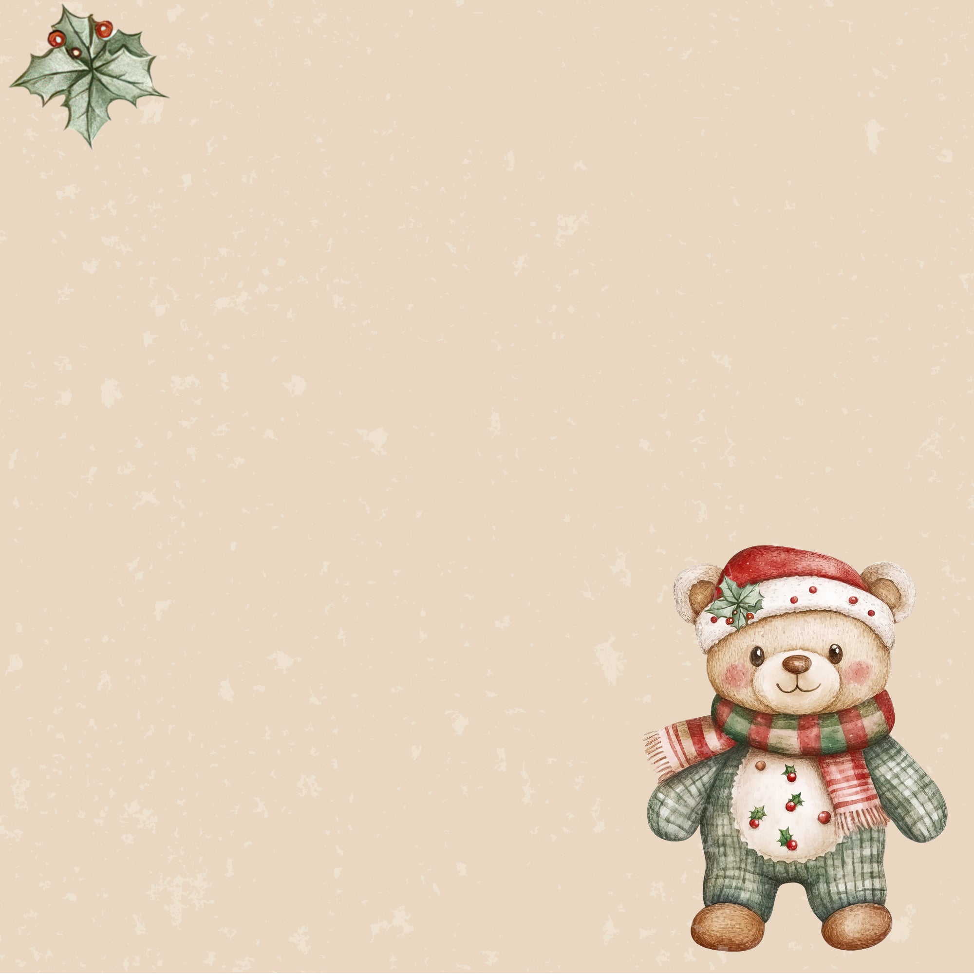 Baby's First Christmas Collection Christmas Pram 12 x 12 Double-Sided Scrapbook Paper by SSC Designs