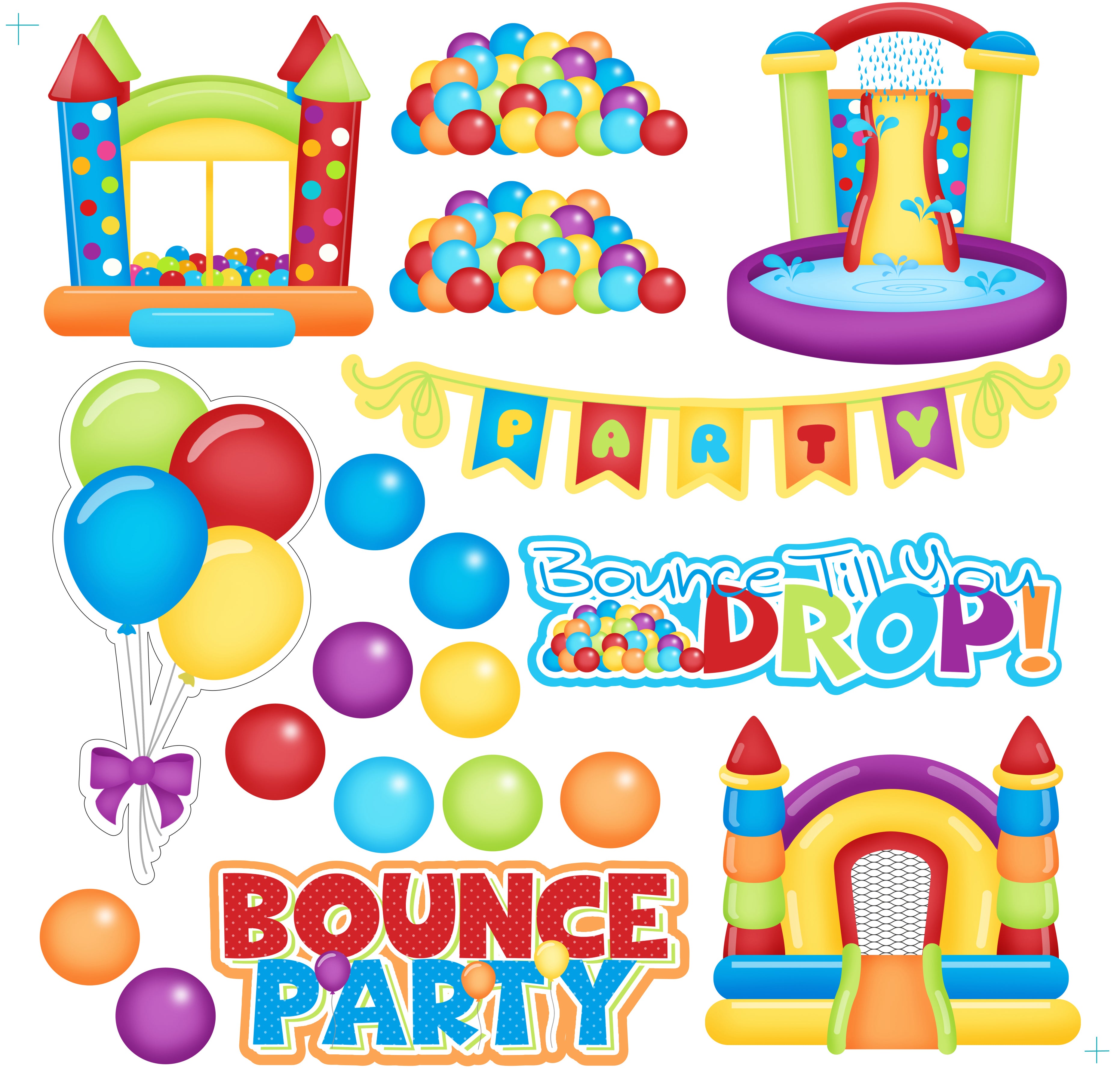 Bounce House Collection 12 x 12 Double-Sided Scrapbook Paper & Embellishment Kit by SSC Designs