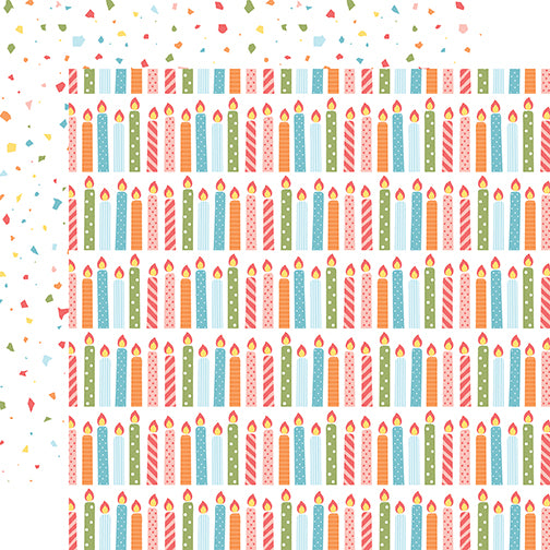 Birthday Girl Collection Cluster of Candles 12 x 12 Double-Sided Scrapbook Paper by Echo Park Paper