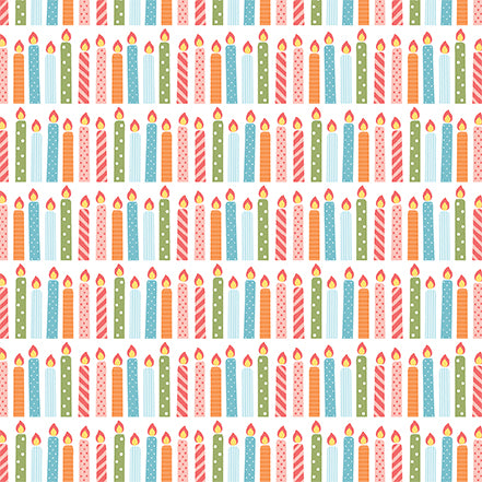 Birthday Girl Collection Cluster of Candles 12 x 12 Double-Sided Scrapbook Paper by Echo Park Paper