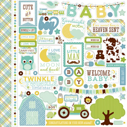 Bundle of Joy Collection #1 12 x 12 Elements Sticker Sheet by Echo Park Paper