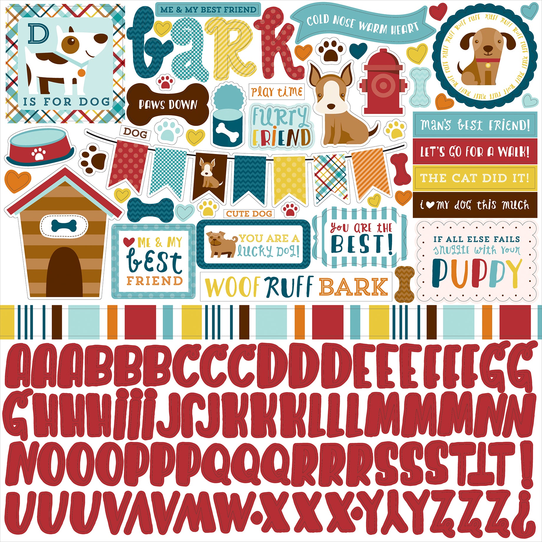 Bark Scrapbook Paper & Sticker Collection Kit by Echo Park Paper - 13 Pieces