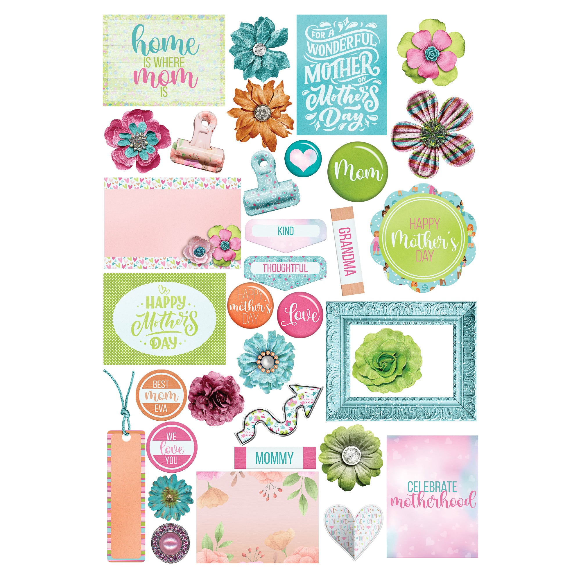 Best Mom Ever 12 x 12 Scrapbook Paper & Embellishment Kit by SSC Designs