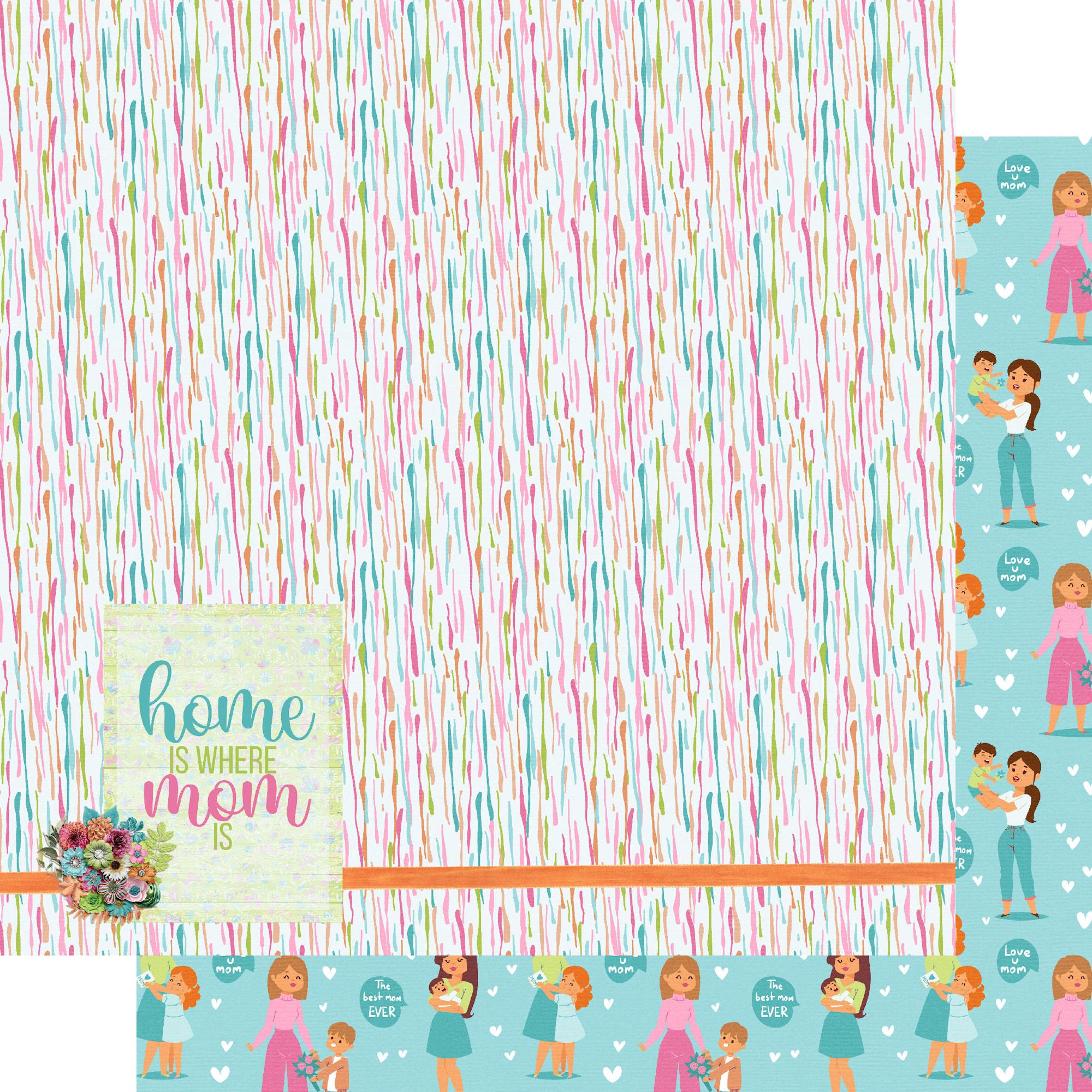 Best Mom Ever 12 x 12 Scrapbook Paper & Embellishment Kit by SSC Designs