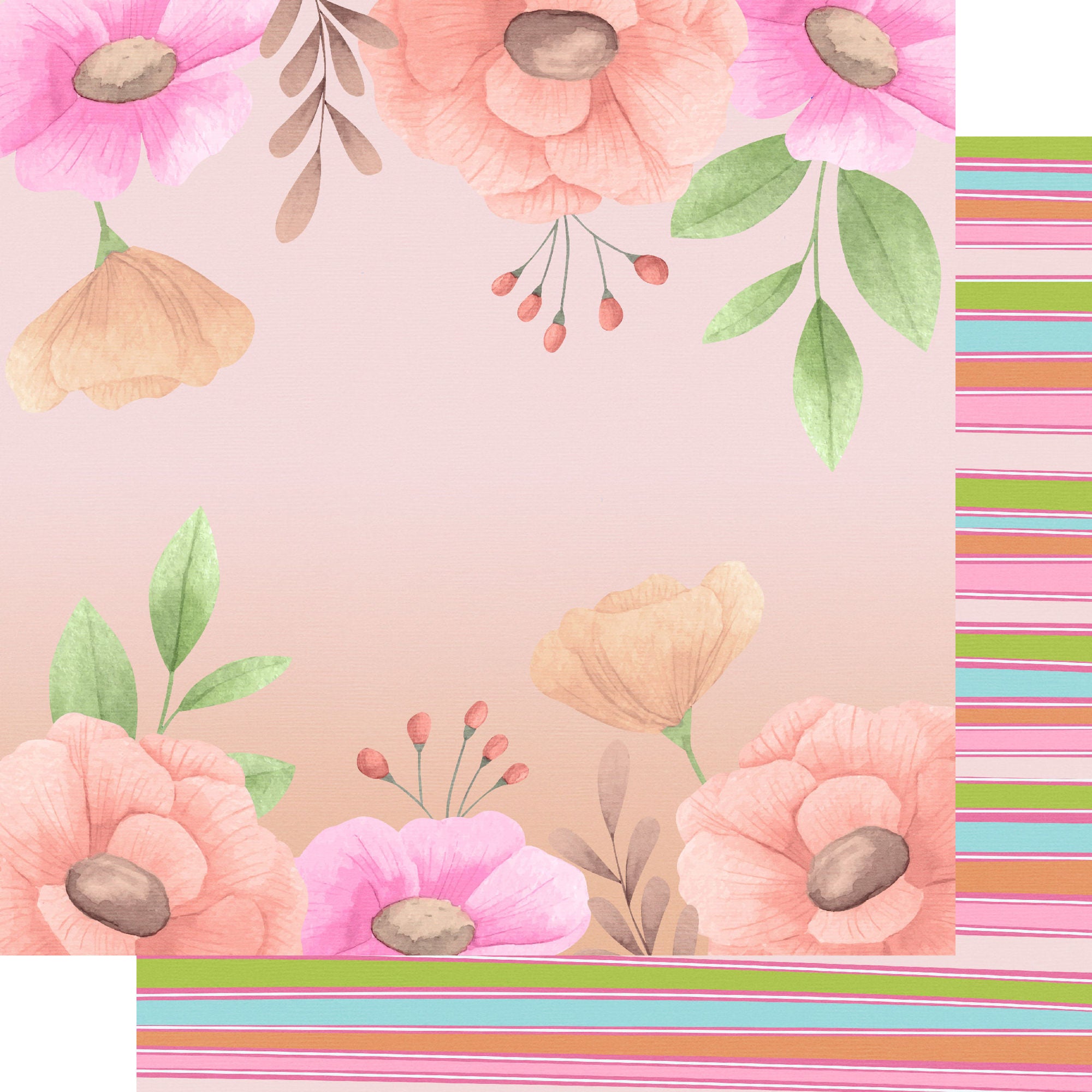 Best Mom Ever Collection Garden Of Gratitude 12 x 12 Double-Sided Scrapbook Paper by SSC Designs