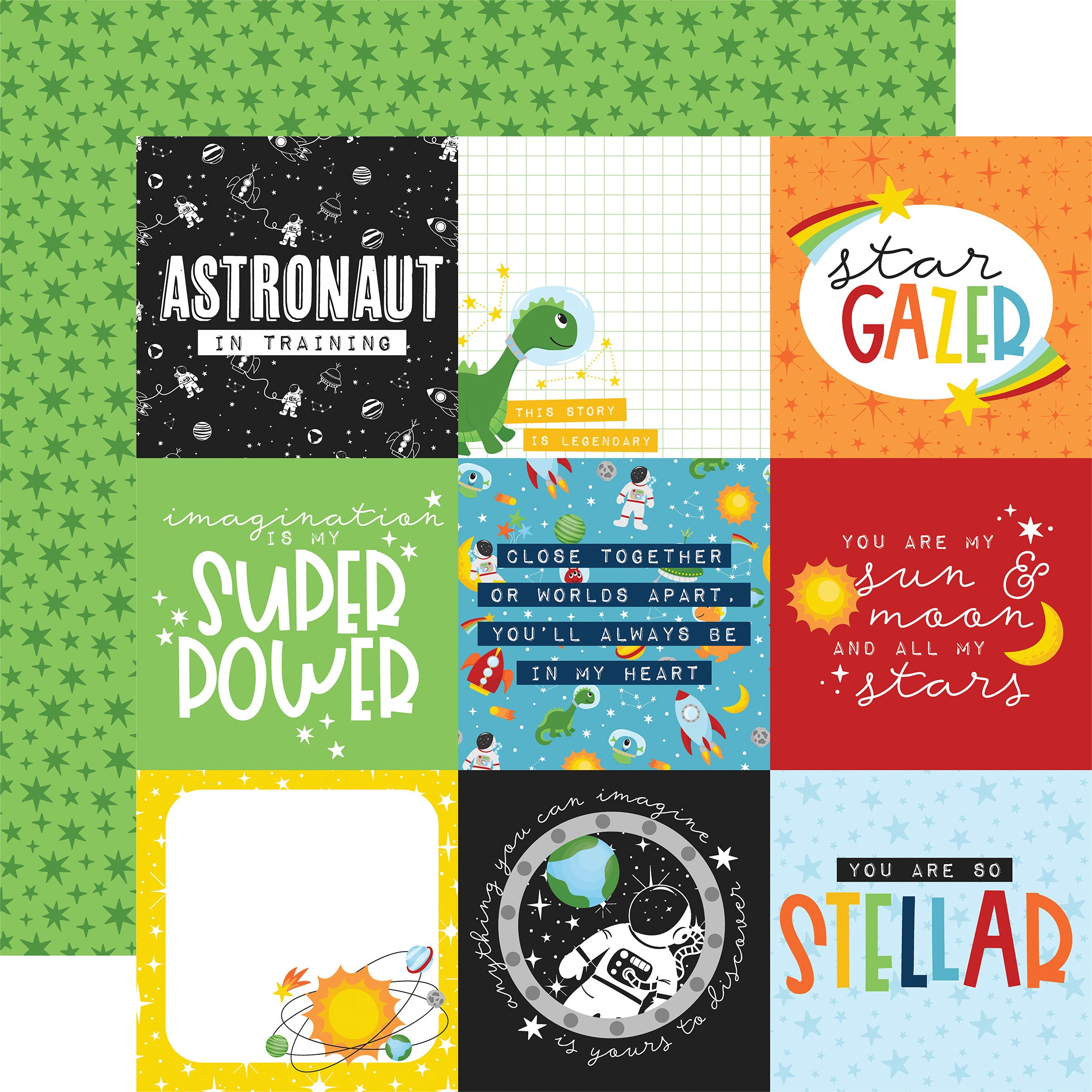 Blast Off Collection 12 x 12 Scrapbook Collection Kit by Echo Park Paper - 13 pieces