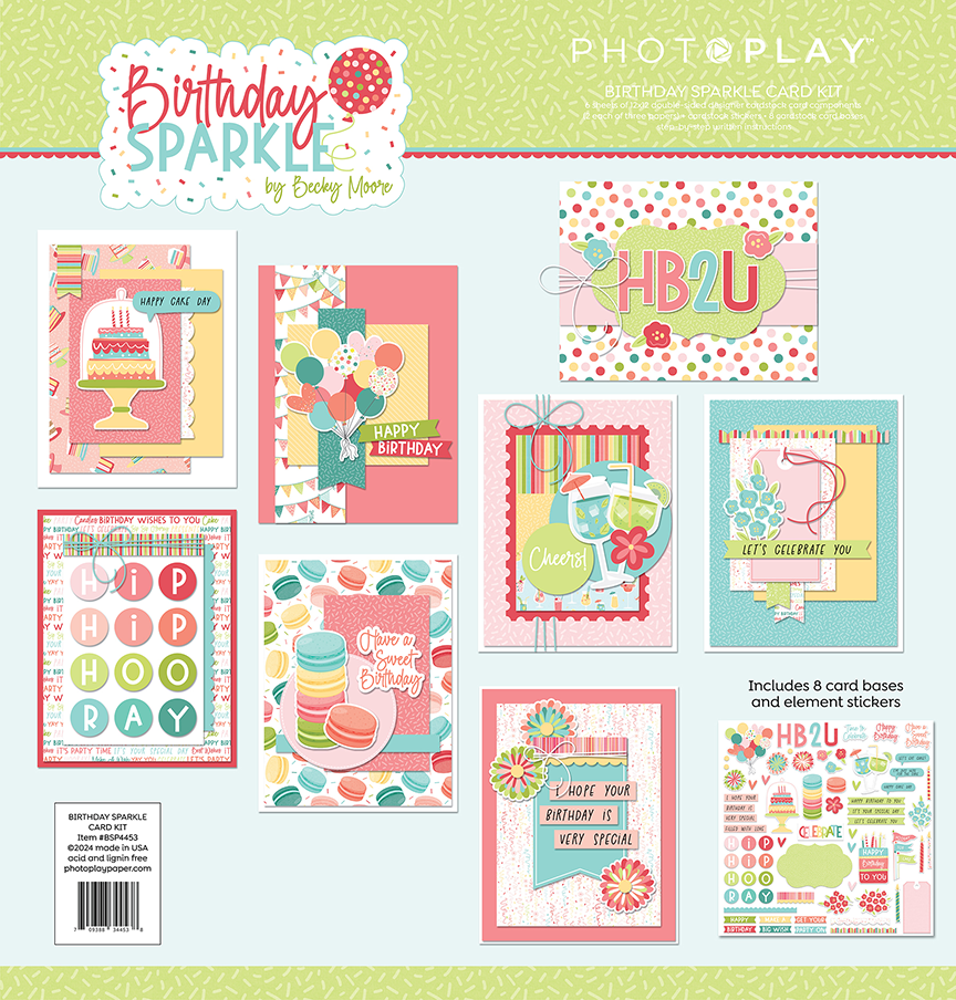 Birthday Sparkle Collection 12 x 12 Card Kit by Pack  by Photo Play Paper