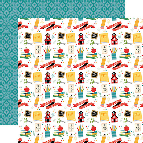 Back To School Collection School House Fun 12 x 12 Double-Sided Scrapbook Paper by Echo Park Paper