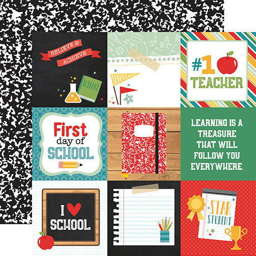 Back to School 13-Piece Collection Kit by Echo Park Paper-12 Papers, 1 Sticker