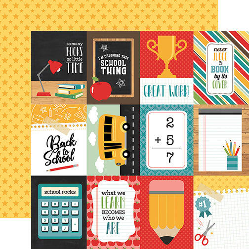 Back to School 13-Piece Collection Kit by Echo Park Paper-12 Papers, 1 Sticker