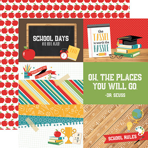 Back to School 13-Piece Collection Kit by Echo Park Paper-12 Papers, 1 Sticker