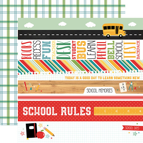 Back to School 13-Piece Collection Kit by Echo Park Paper-12 Papers, 1 Sticker