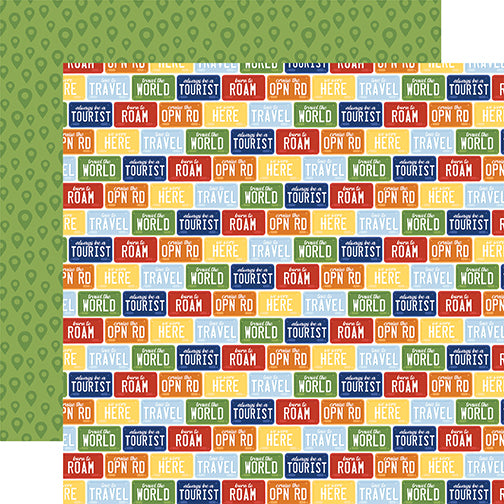 Born To Travel 12 x 12 Scrapbook Collection Kit by Echo Park Paper - 13 Pieces