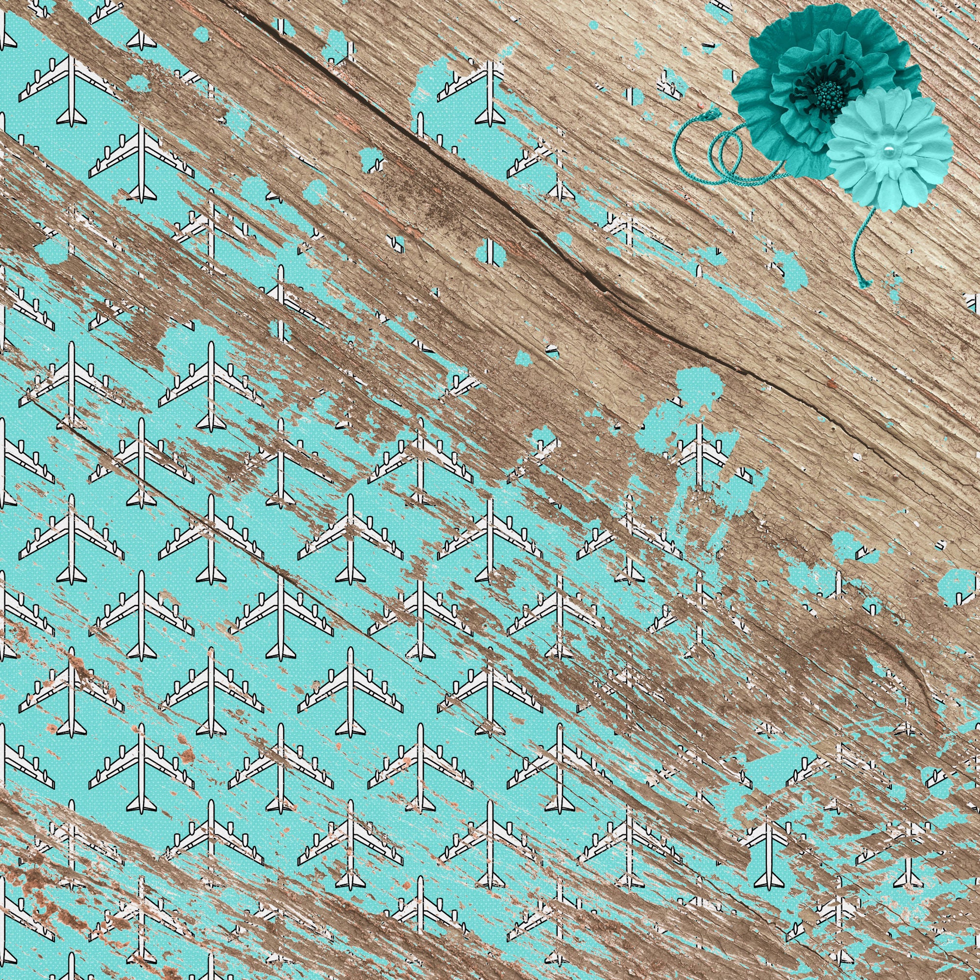 Bon Voyage Collection In The Clouds 12 x 12 Double-Sided Scrapbook Paper by SSC Designs