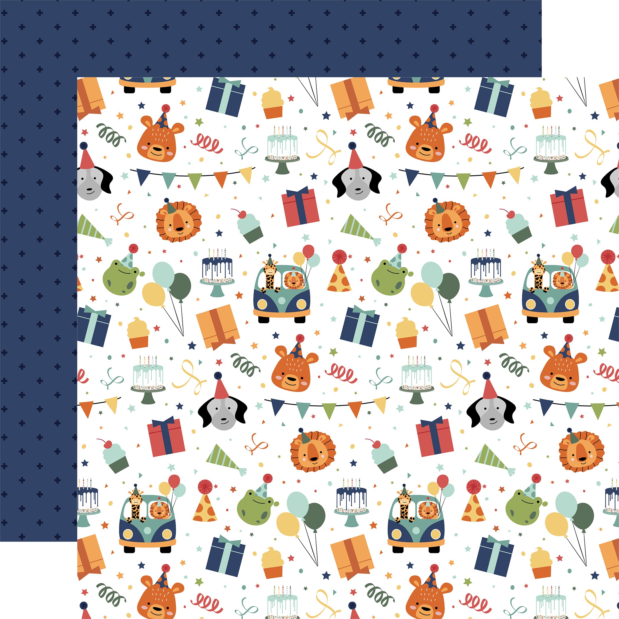 A Birthday Wish Boy Collection 13-Piece Collection Kit by Echo Park Paper-12 Papers, 1 Sticker