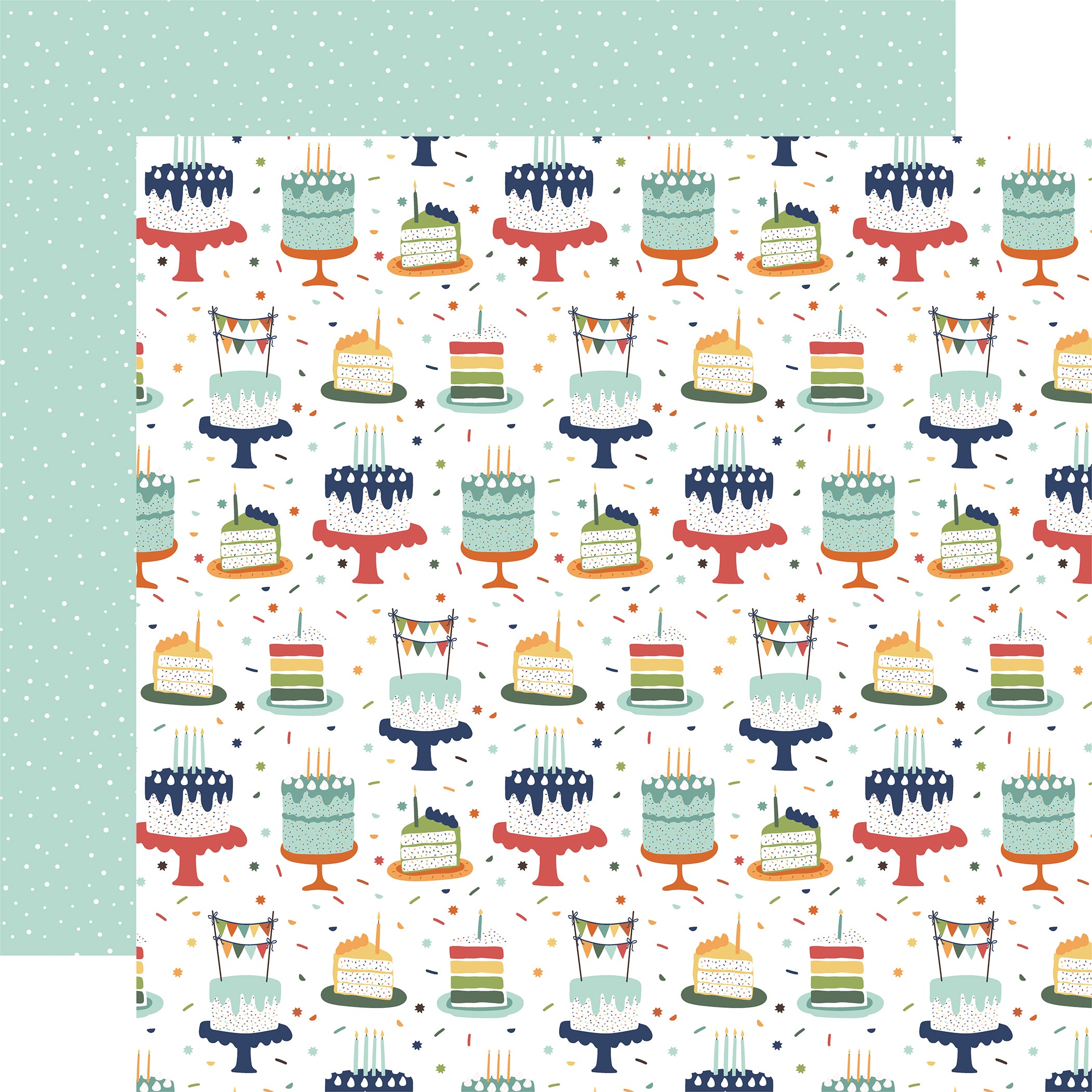 A Birthday Wish Boy Collection 13-Piece Collection Kit by Echo Park Paper-12 Papers, 1 Sticker