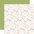 A Birthday Wish Collection Girl Confetti & Candles 12 x 12 Double-Sided Scrapbook Paper by Echo Park Paper
