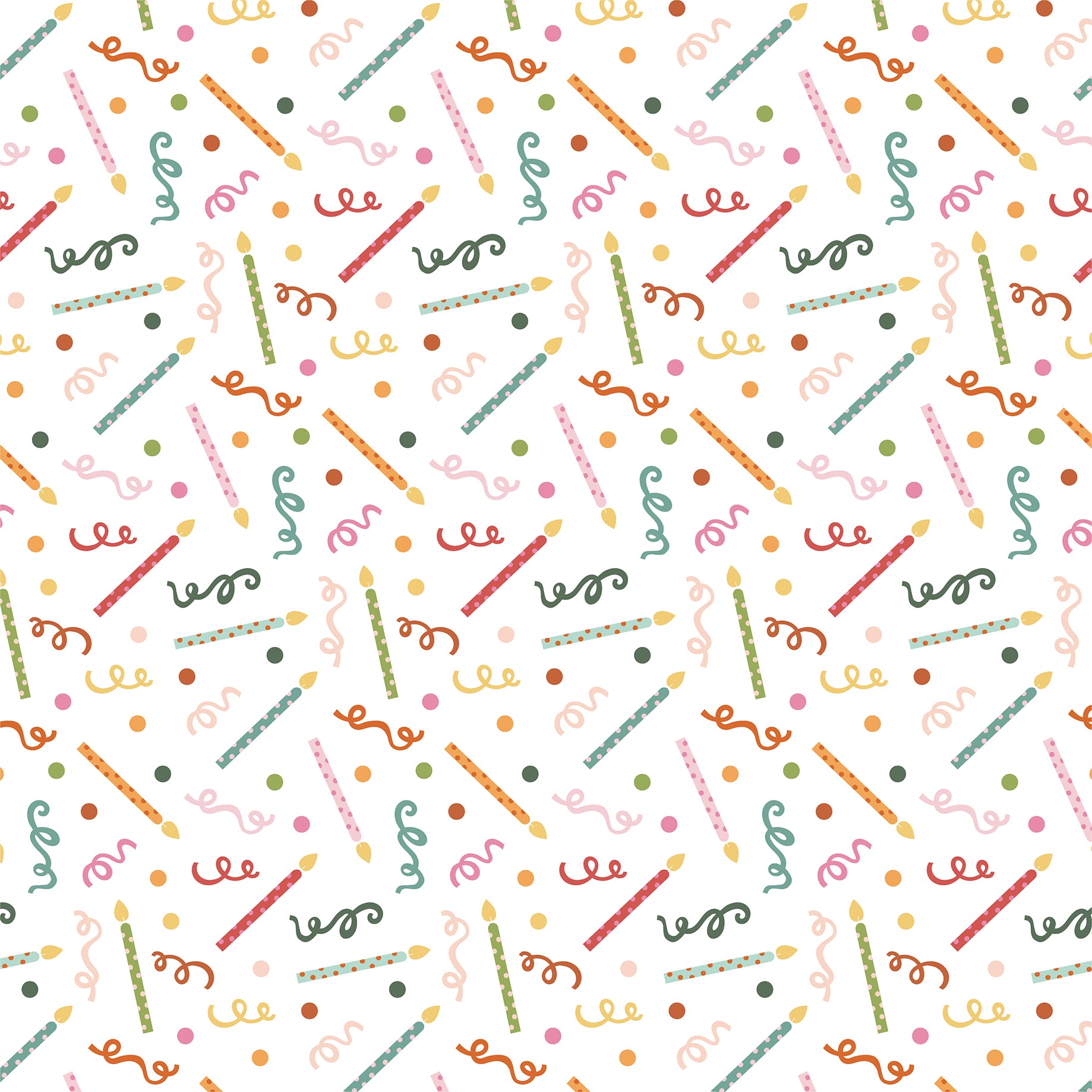 A Birthday Wish Collection Girl Confetti & Candles 12 x 12 Double-Sided Scrapbook Paper by Echo Park Paper