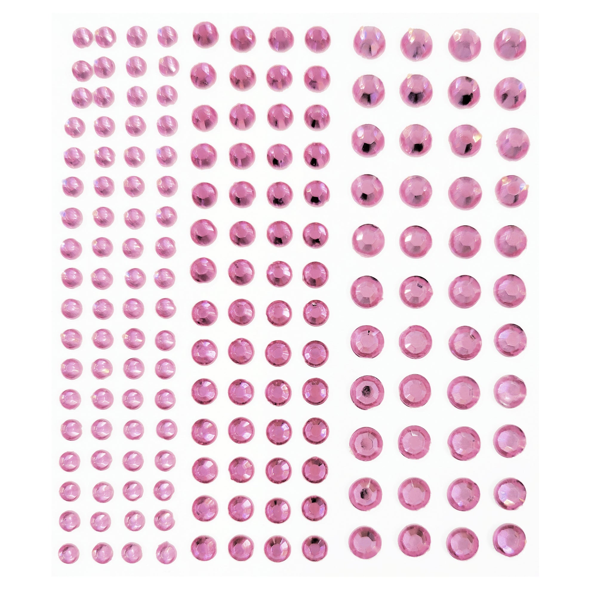 Basically Bling Collection 3, 4 & 5 mm Baby Pink Gem Scrapbook Embellishments by SSC Designs - 172 Pieces