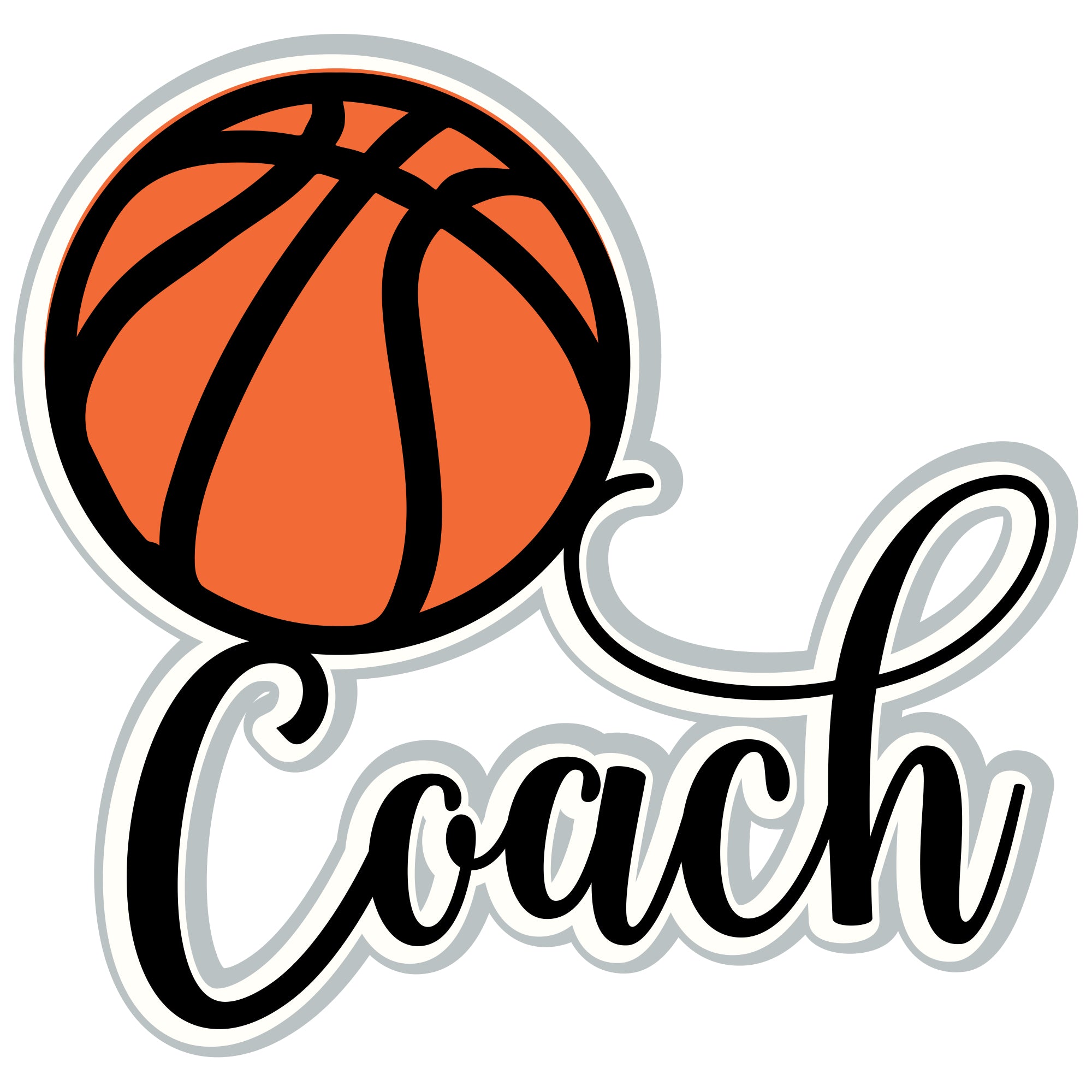 Sports Collection Basketball Coach 6.5 x 6.25 Fully-Assembled Laser Cut by SSC Laser Designs