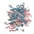 Cardmaker Collection Winter Blue & Pink Snowflake Shaker Card Embellishments - 5 grams