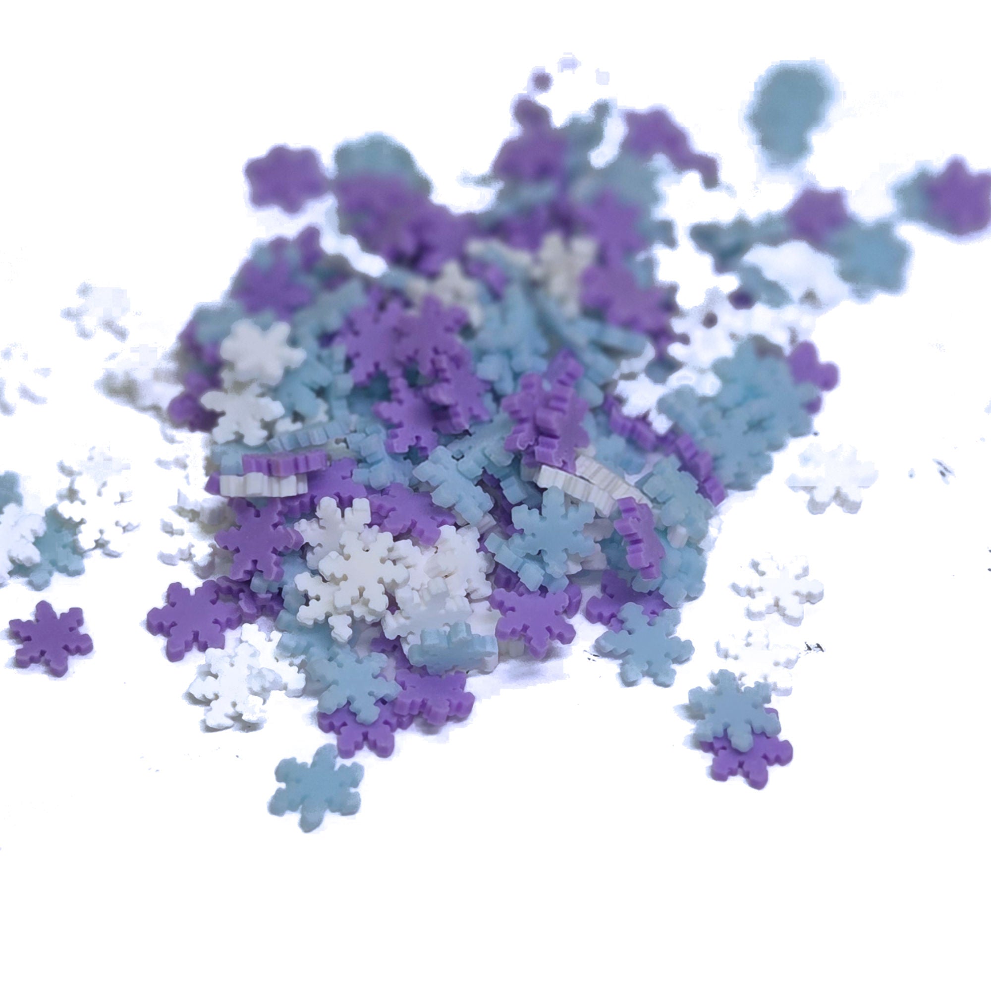 Cardmaker Collection Winter Blue & Purple Snowflake Shaker Card Embellishments - 5 grams