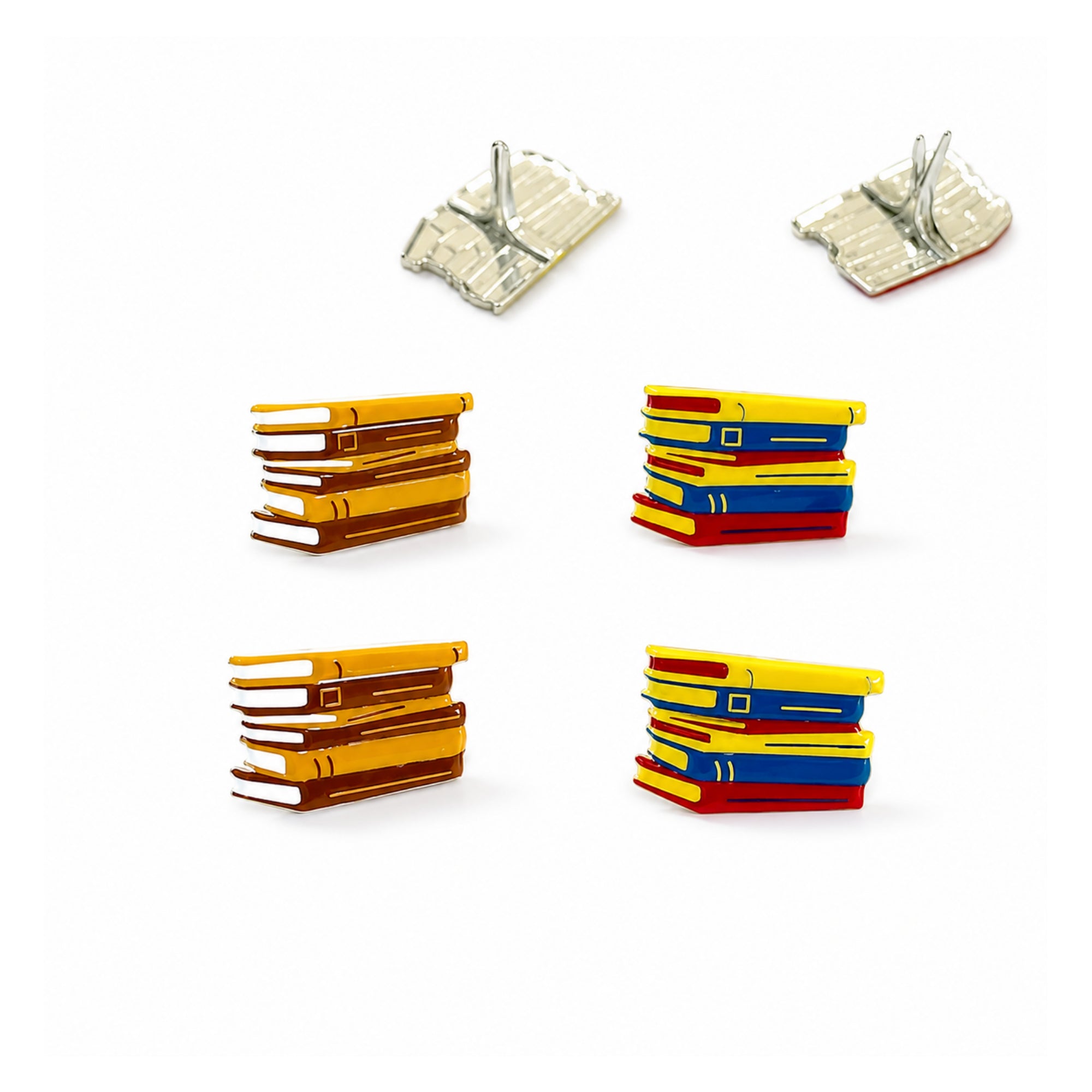 School or Reading Book Scrapbook Brads by Eyelet Outlet - Pkg. of 12