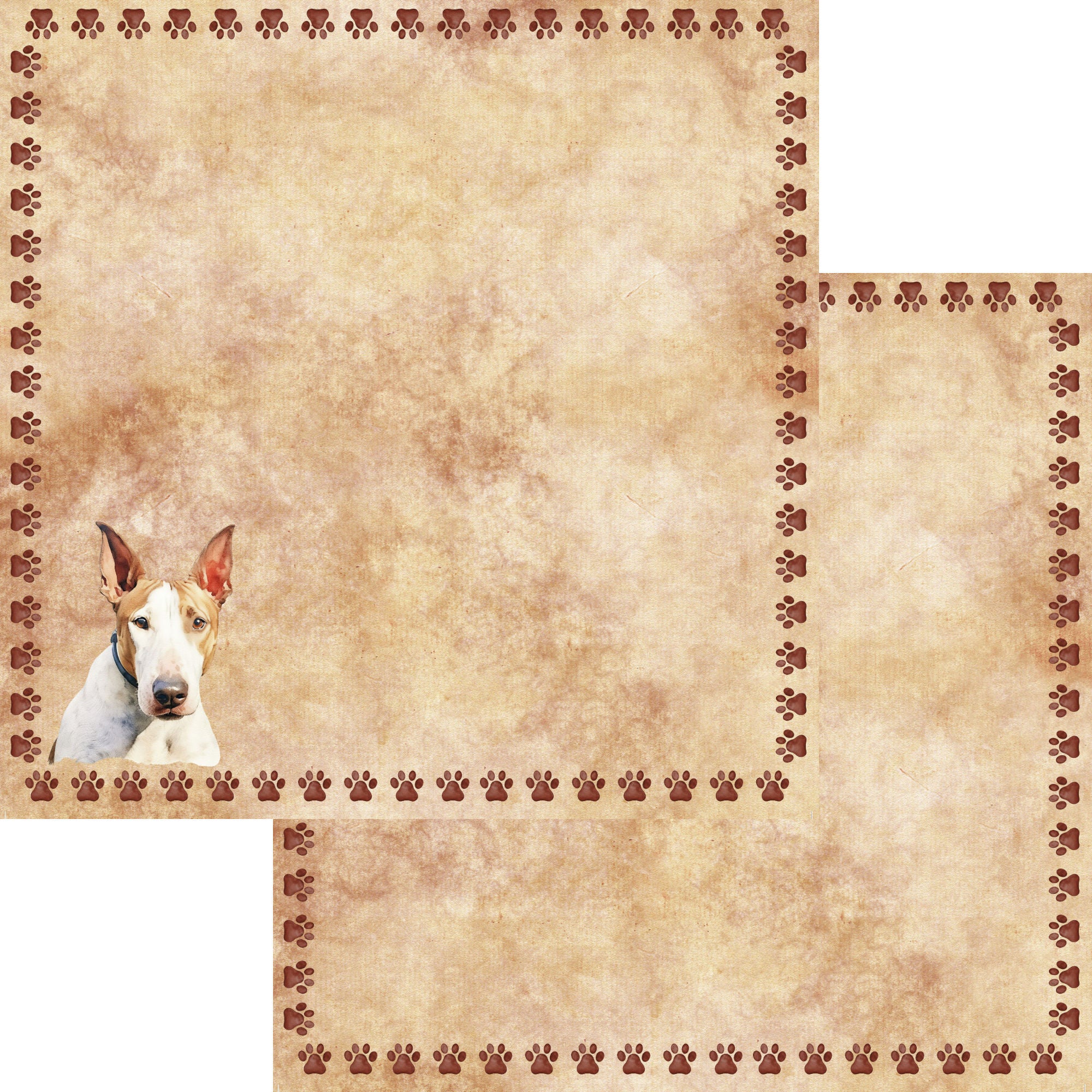 Dog Breeds Collection Bull Terrier 12 x 12 Double-Sided Scrapbook Paper by SSC Designs
