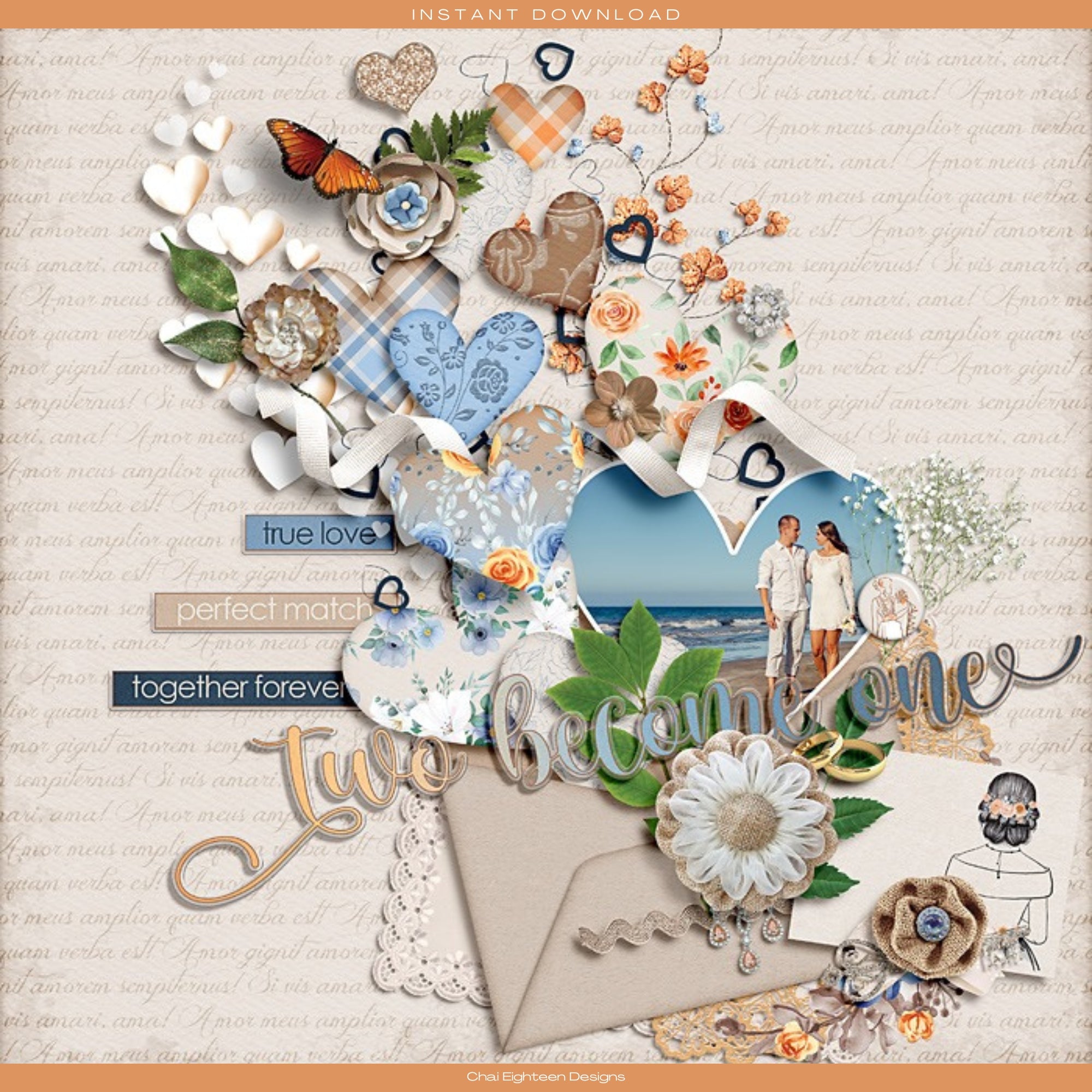 Now & Forever 12 x 12 Scrapbook Paper & Embellishment Kit by SSC Designs