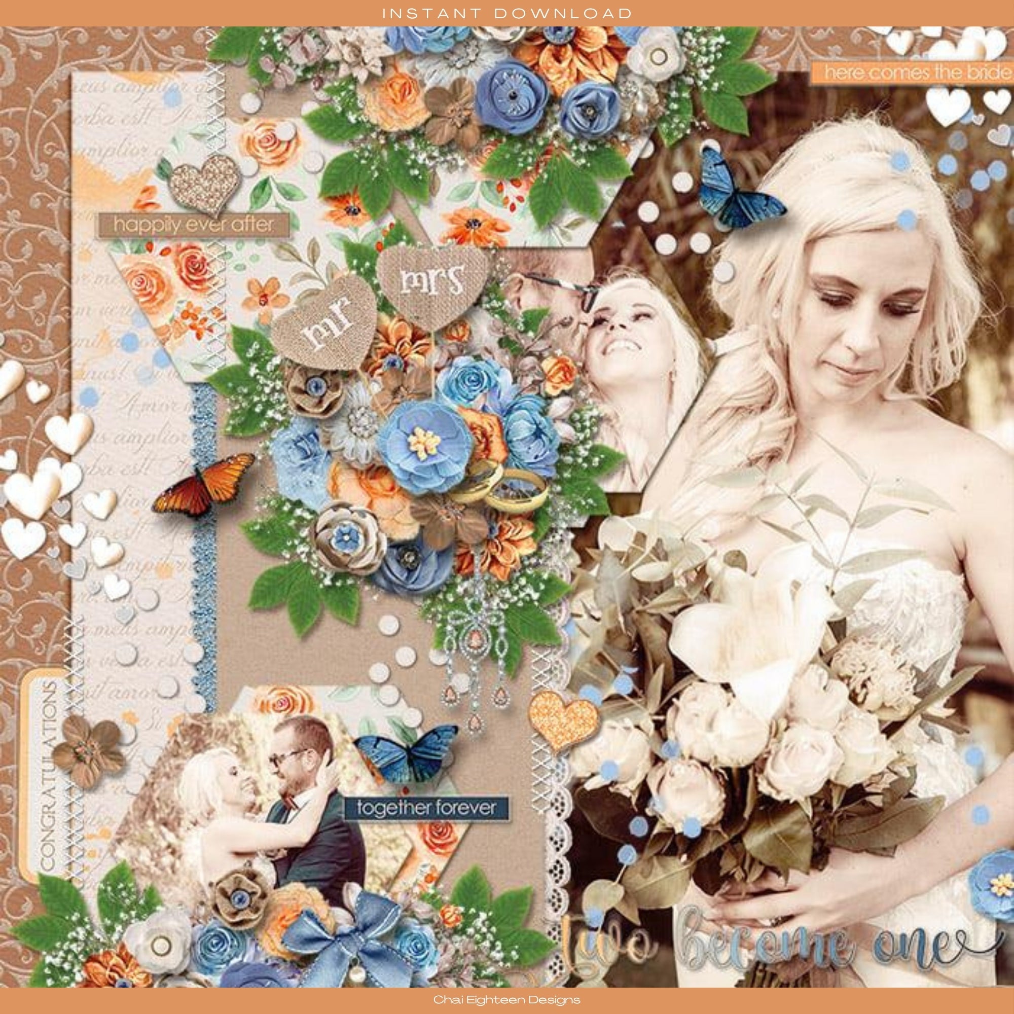 Now & Forever 12 x 12 Scrapbook Paper & Embellishment Kit by SSC Designs
