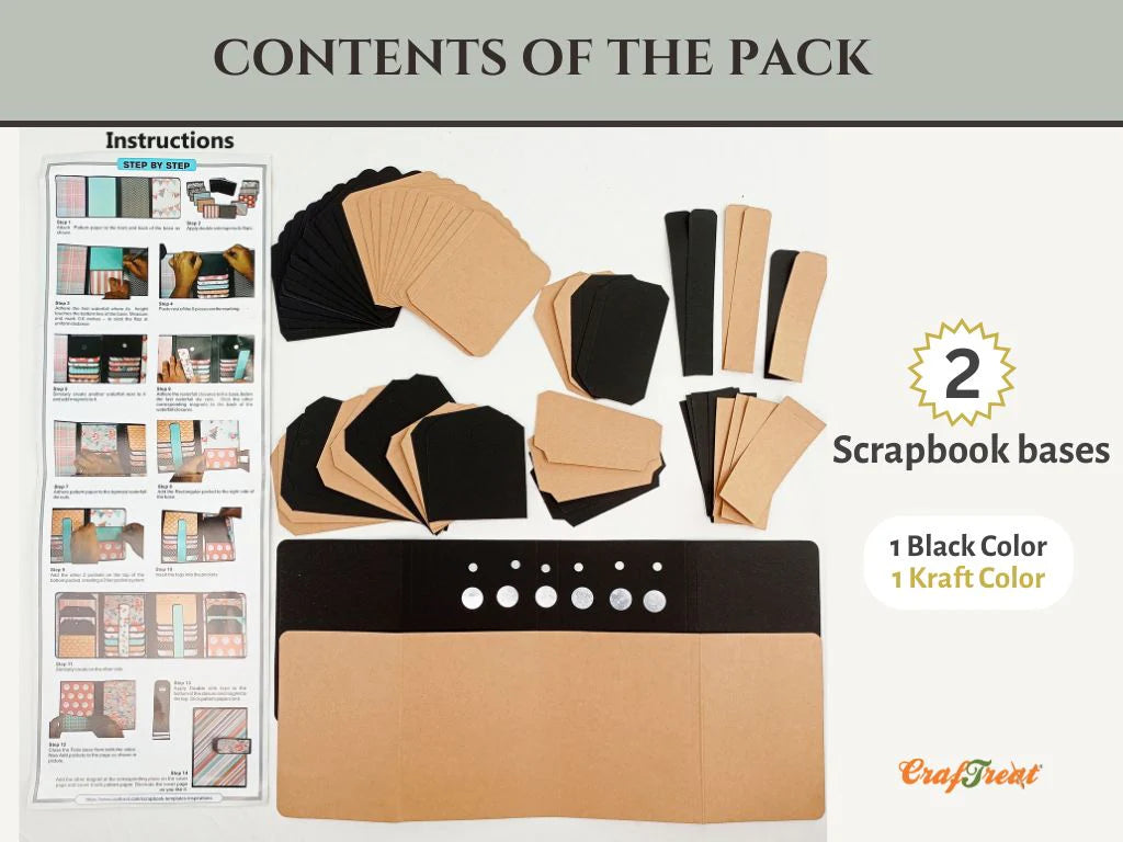 Easy Albums Collection Double Folio Scrapbook Kit by CrafTreat - Set of 2 Albums
