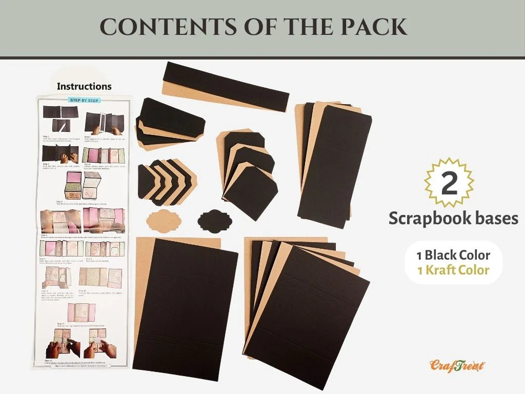 Easy Albums Collection Flag Folio Scrapbook Kit by CrafTreat - Set of 2 Albums