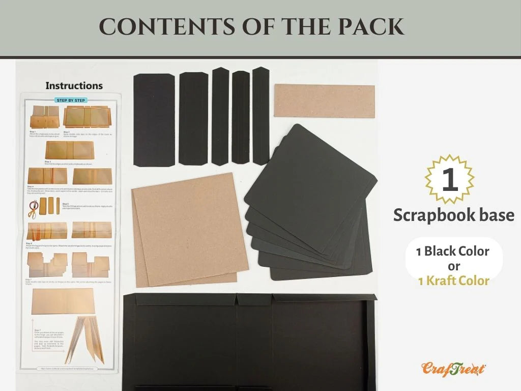 Easy Albums Collection Basic 8 x 8 Scrapbook Kit by CrafTreat - White