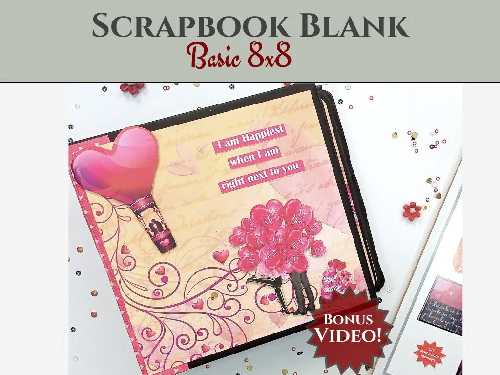 Easy Albums Collection Basic 8 x 8 Scrapbook Kit by CrafTreat - White