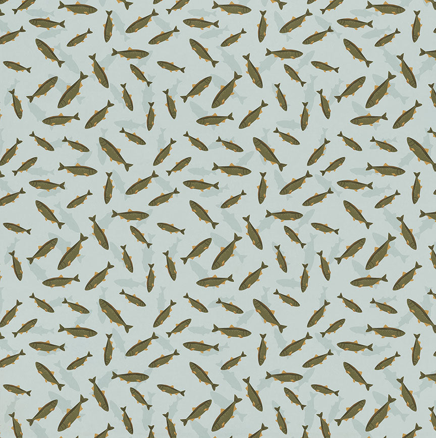 Camping Legends Collection Gone Fishing 12 x 12 Double-Sided Scrapbook Paper by Photo Play Paper