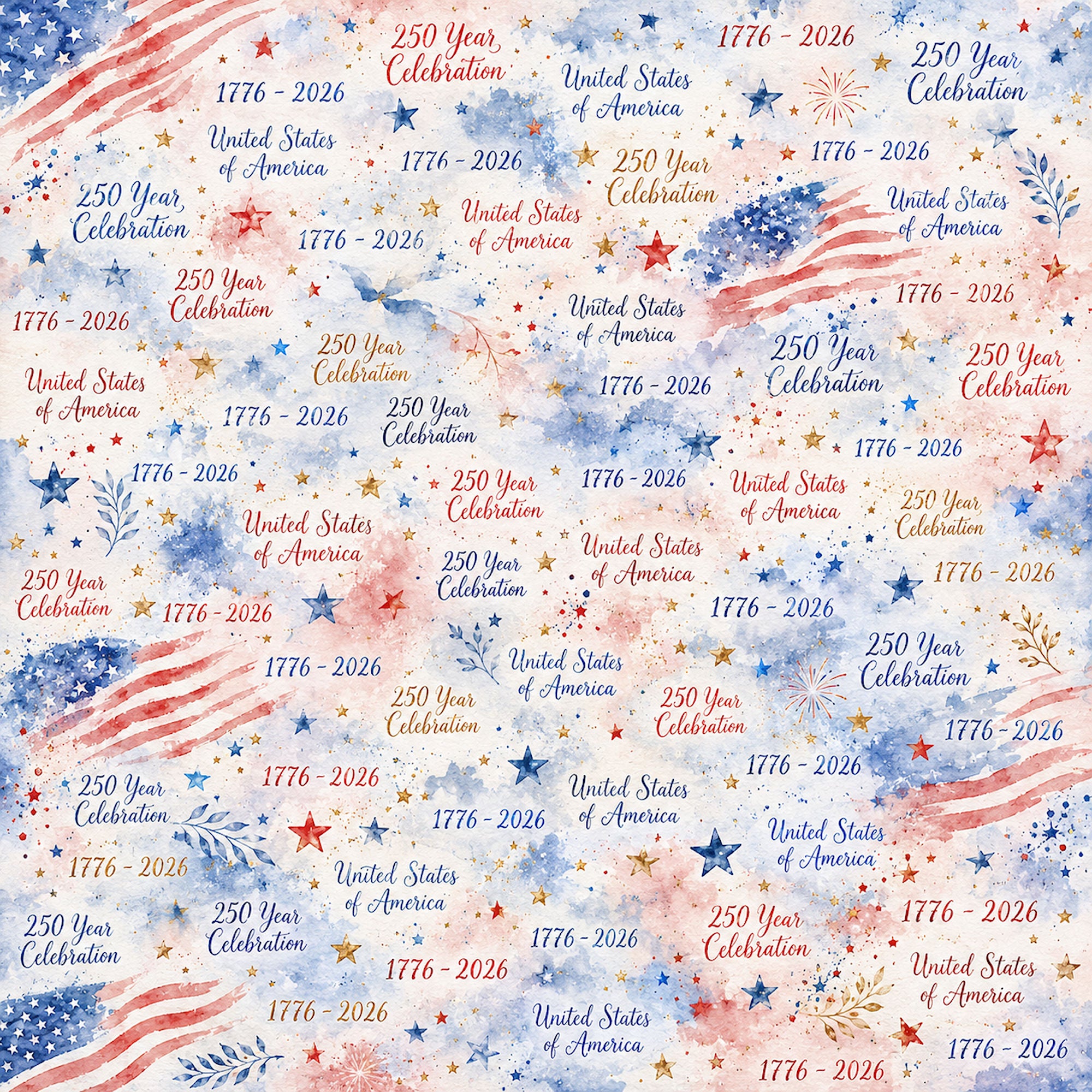 Celebrate America Collection Red, White & Reflections 12 x 12 Double-Sided Scrapbook Paper by SSC Designs