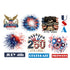 Celebrate America Collection 8 x 8 Scrapbook Sticker Sheet by SSC Designs