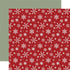 A Wonderful Christmas Collection Holiday Cheer Snow 12 x 12 Double-Sided Scrapbook Paper by Carta Bella