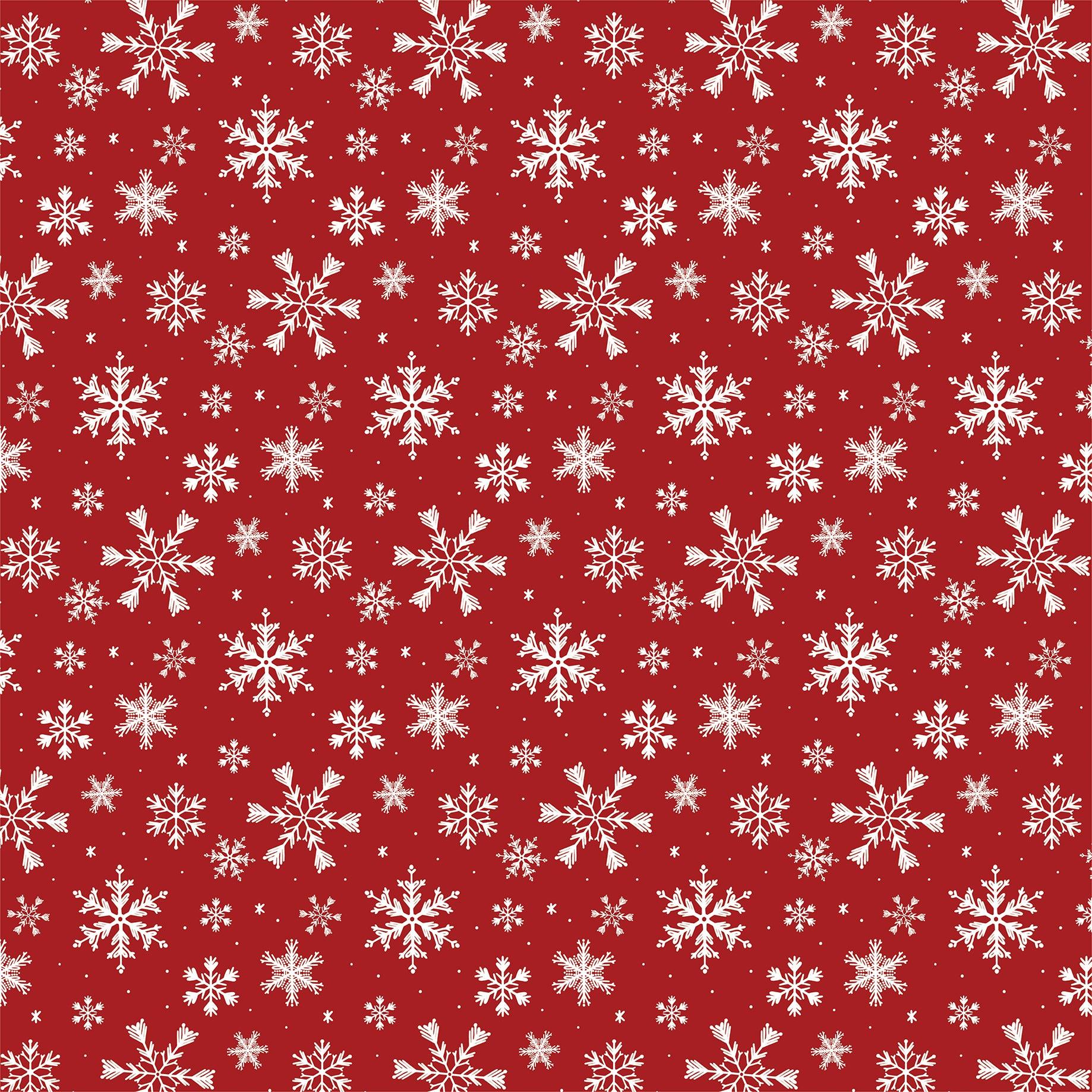 A Wonderful Christmas Collection Holiday Cheer Snow 12 x 12 Double-Sided Scrapbook Paper by Carta Bella - Scrapbook Supply Companies