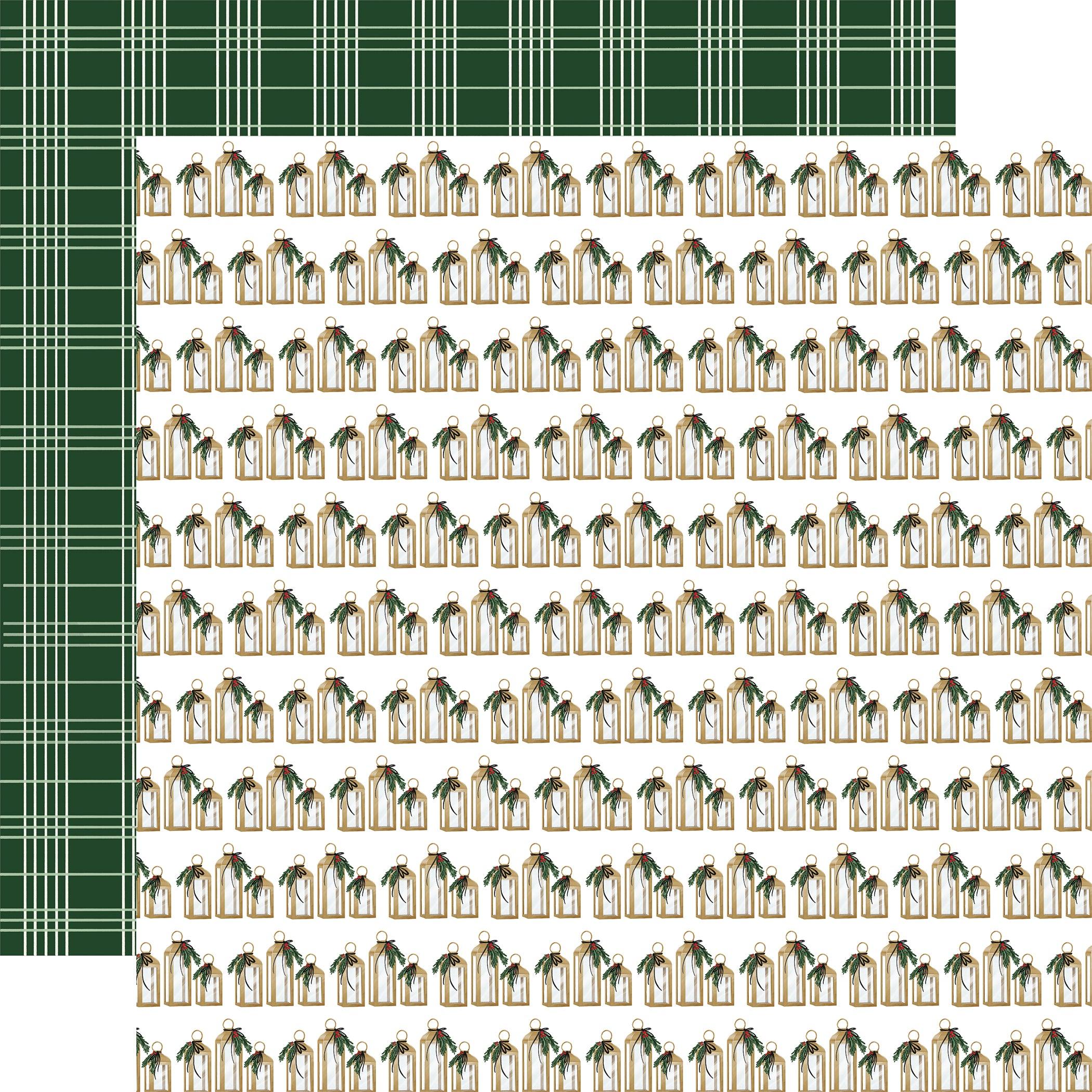 A Wonderful Christmas Collection Holiday Lanterns 12 x 12 Double-Sided Scrapbook Paper by Carta Bella