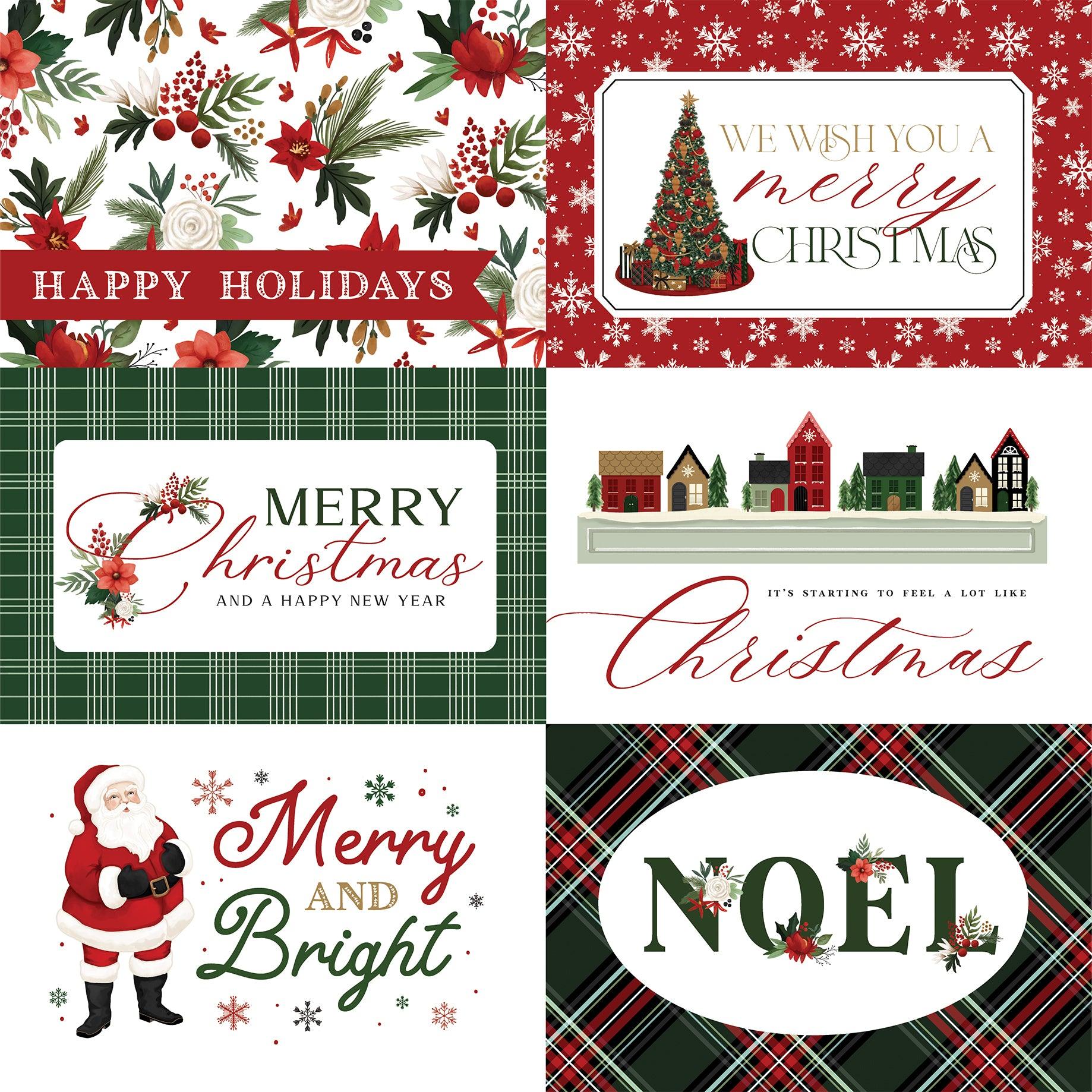 A Wonderful Christmas Collection 6x4 Journaling Cards 12 x 12 Double-Sided Scrapbook Paper by Carta Bella - Scrapbook Supply Companies