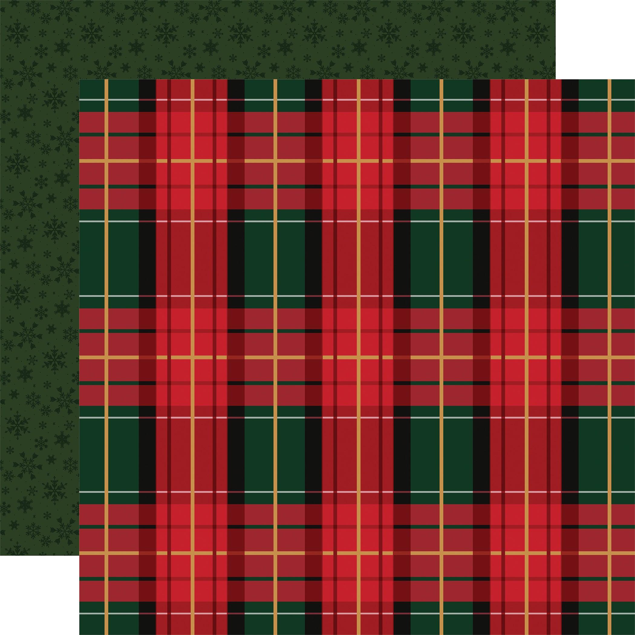 A Wonderful Christmas Collection Classic Christmas Plaid 12 x 12 Double-Sided Scrapbook Paper by Carta Bella