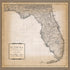 Cartography 1 & 2 Collection Florida Map 12 x 12 Double-Sided Scrapbook Paper by Carta Bella