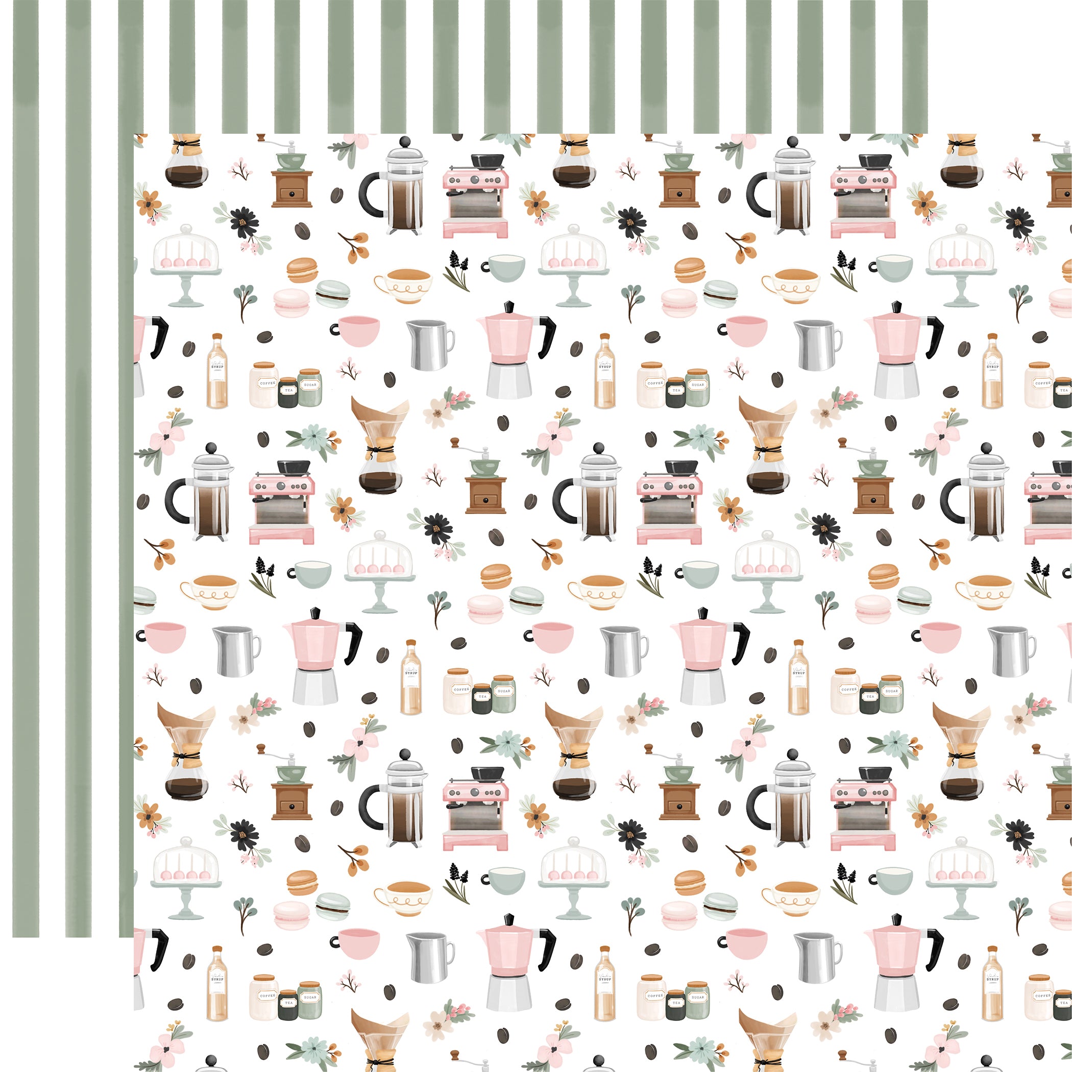 Coffee Shop 12 x 12 Scrapbook Collection Kit by Carta Bella - 13 Pieces