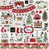 Farmhouse Christmas Collection 12 x 12 Scrapbook Sticker Sheet by Carta Bella
