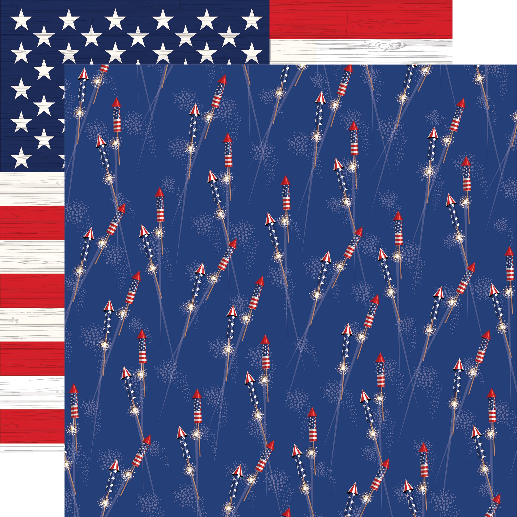 Fourth of July Collection 12 x 12 Scrapbook Paper & Sticker Pack by Carta Bella