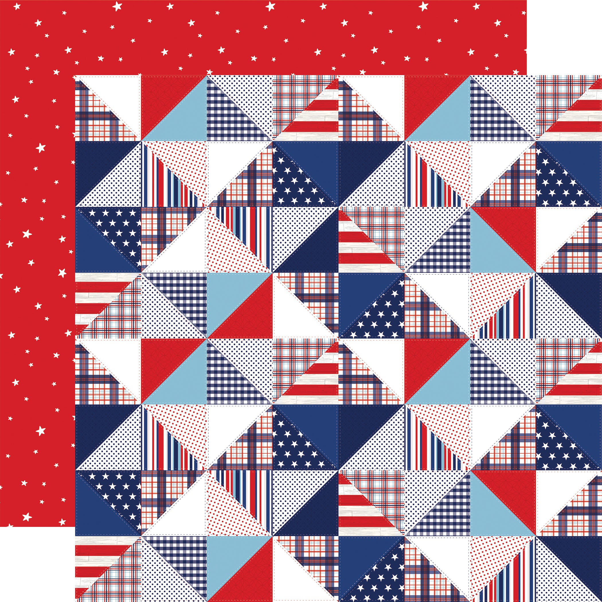 Fourth of July Collection 12 x 12 Scrapbook Paper & Sticker Pack by Carta Bella