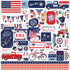 Fourth of July Collection 12 x 12 Scrapbook Paper & Sticker Pack by Carta Bella